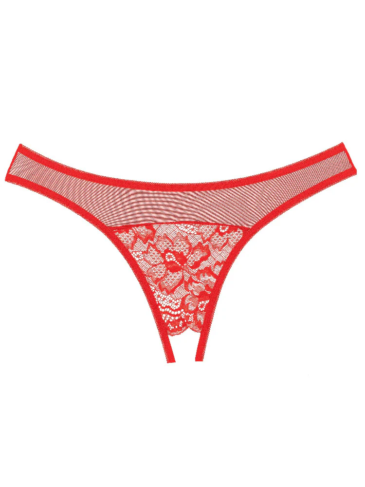 Adore Just A Rumor Crotchless Lace Panty - Image 5