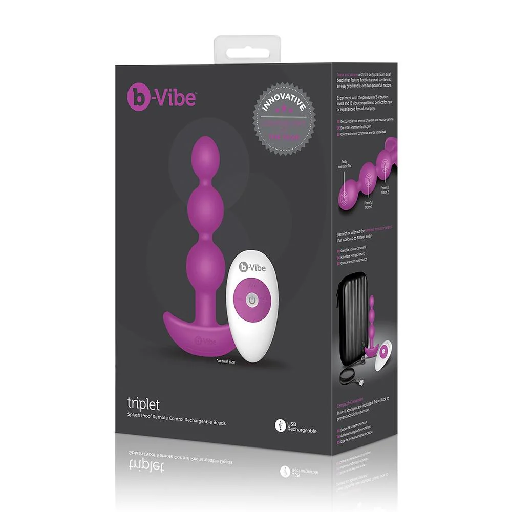 Triplet Vibrating Remote Beaded Anal Probe - Image 6